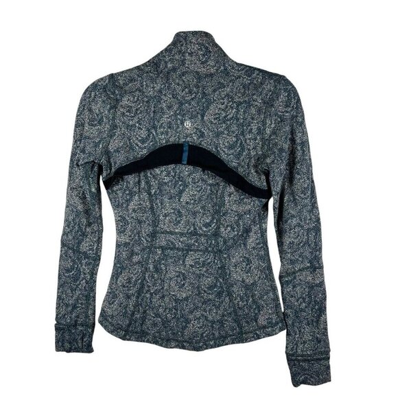 lululemon athletica Define Jacket Brushed Herringbone Gray Blue Alberta size 6 - Picture 4 of 14